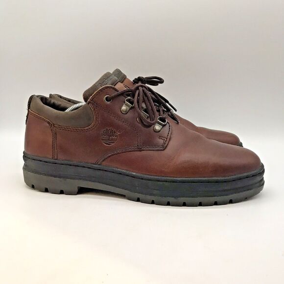 Timberland 69049 Derby Shoes Men's 12M Brown Leather Lace Up Low Top Oxfords - Picture 1 of 13